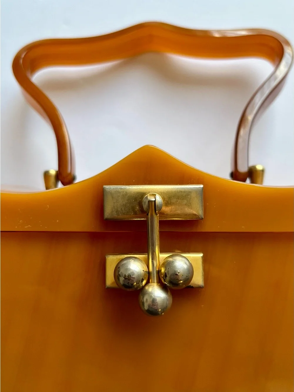 Myles Original 1950’s tortoise lucite box bag. Beautiful! - Picture 7 of 11